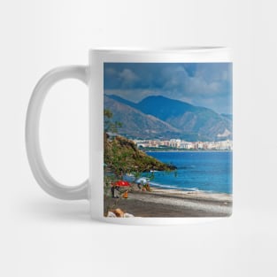 Penoncillo Beach Torrox Costa Nerja Spain Mug